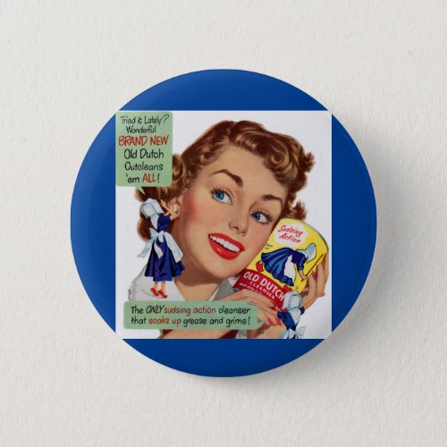 Old Dutch Cleanser lady Button