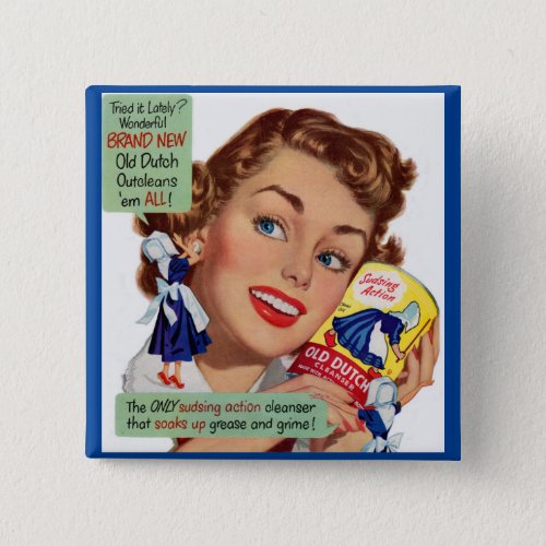 Old Dutch Cleanser lady Pinback Button