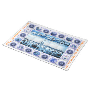 Old Dutch Maritime Holland Delftware Style Placemat