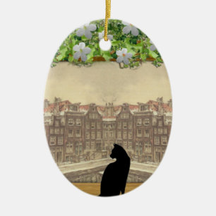 Old Dutch view Ceramic Ornament