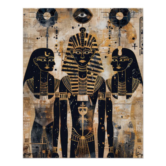 Old Egypt Pharaoh King Court Poster (Front)