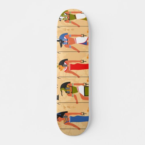 Old Egyptian pharaoh draw skateboard