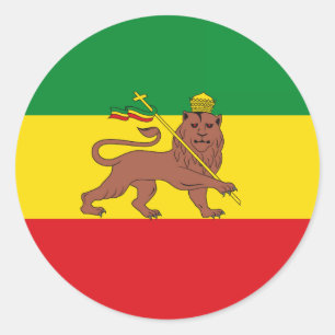 Old Ehtiopian flag Classic Round Sticker