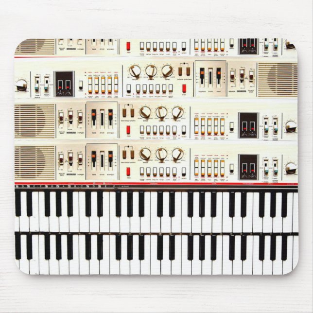 Old Electric Keyboard Mouse Pad (Front)