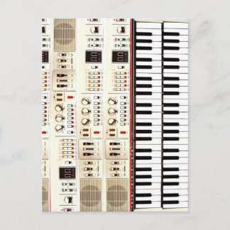 Old Electric Keyboard Postcard