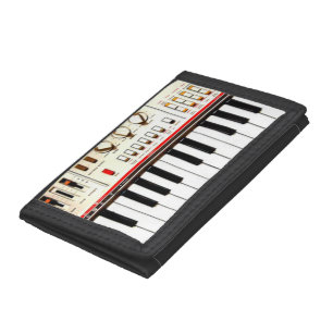 Old Electric Keyboard Tri-fold Wallet