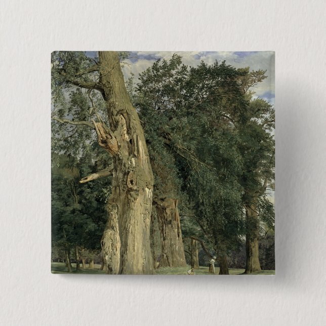 Old elms in Prater, 1831 Button (Front)