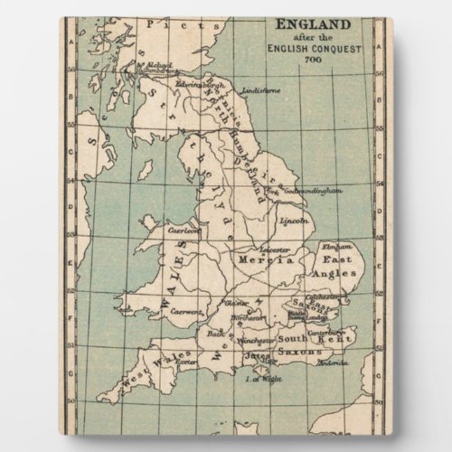 Old England Map Plaque