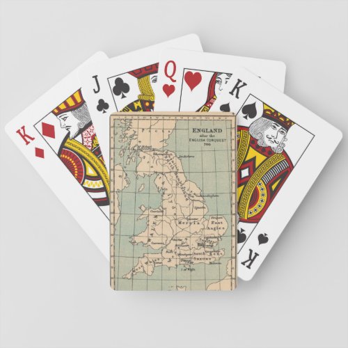 Old England Map Poker Cards