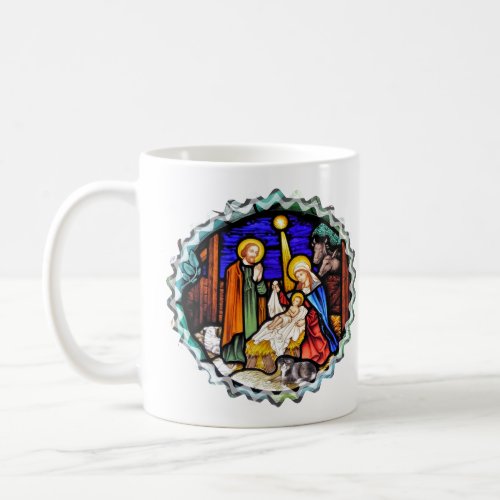 OLD ENGLAND NATIVITY WINDOW COFFEE MUG