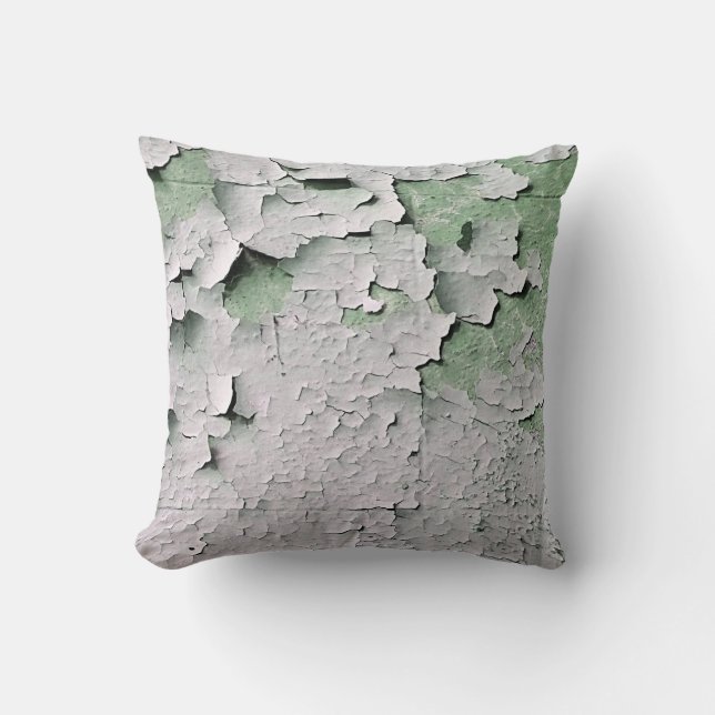 OLD ENGLAND PEELING PAINT THROW PILLOW (Front)