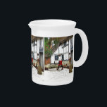 OLD ENGLAND PITCHER<br><div class="desc">Two Tudor farmers enjoying some quality time,  one off in search of ale and the other playing a drum. England UK. Watercolor. 


com</div>