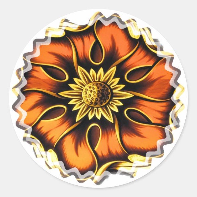 OLD ENGLAND STAINED GLASS CLASSIC ROUND STICKER (Front)