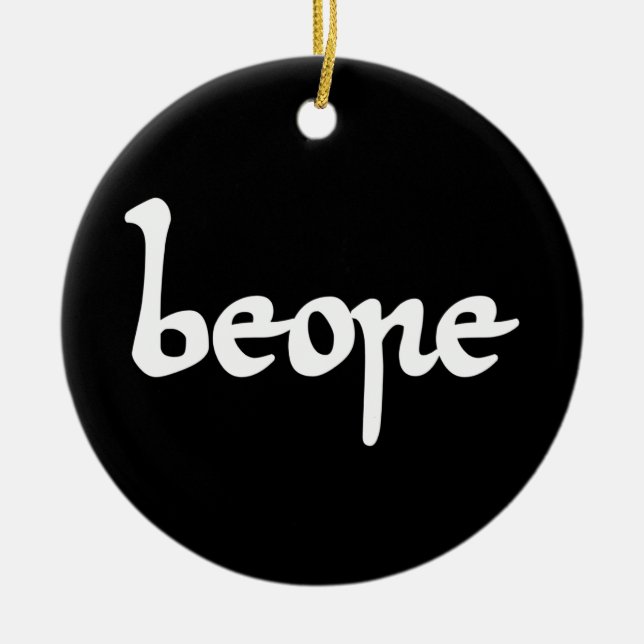 Old English Beer Ceramic Ornament (Front)