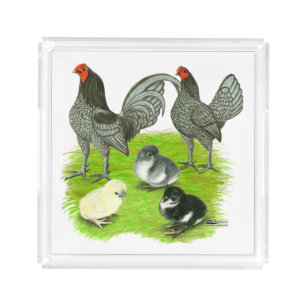 Old English Blue Game Family Acrylic Tray