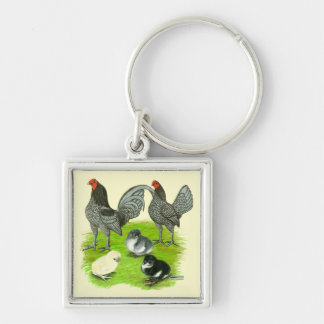 Old English Blue Game Family Keychain