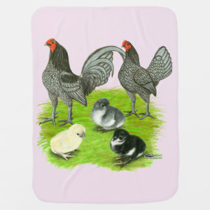 Old English Blue Game Family Stroller Blanket