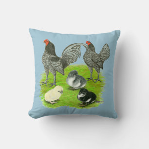 Old English Blue Game Family Throw Pillow