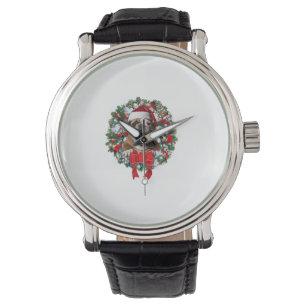 Old English Bulldog Christmas Wreath Decoration Xm Watch