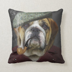Old English Bulldog Throw Pillow