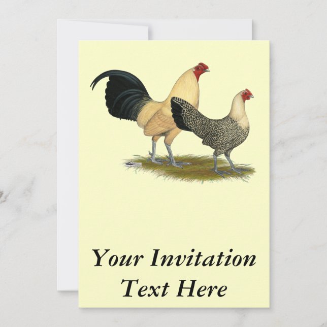 Old English Cream Buttercups Invitation (Front)