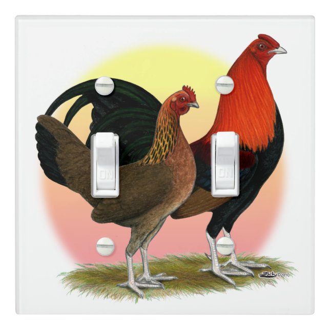 Old English Game Bantam:  BB Red Light Switch Cover (In Situ)