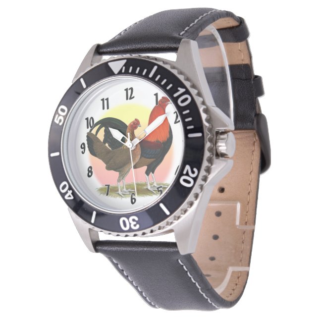 Old English Game Bantam:  BB Red Watch (Angled)