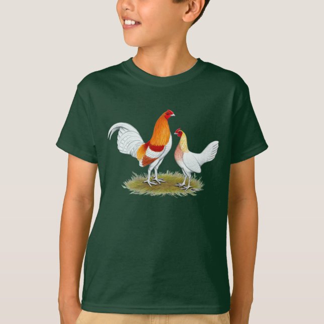 Old English Game Bantam:  Red Pyle T-Shirt (Front)