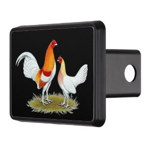 Old English Game Bantam: Red Pyle Tow Hitch Cover