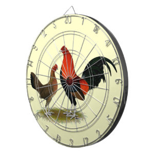 Old English Game Bantams: BB Red Pair Dart Board