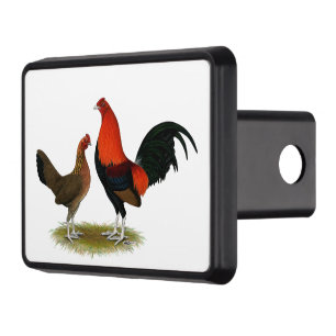 Old English Game Bantams: BB Red Pair Hitch Cover