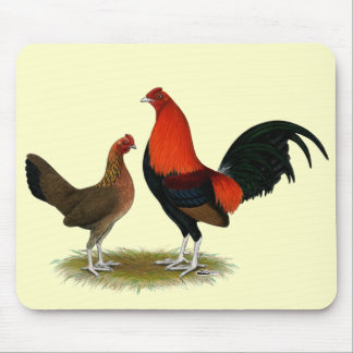 Old English Game Bantams:  BB Red Pair Mouse Pad