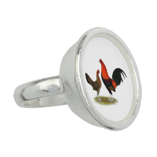 Old English Game Bantams: BB Red Pair Ring