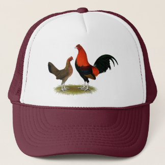 Old English Game Bantams:  BB Red Pair Trucker Hat