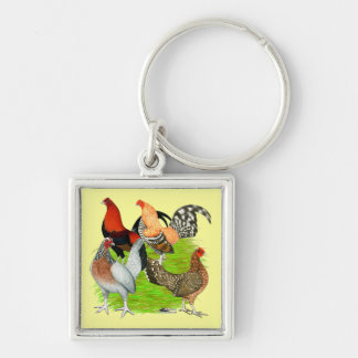 Old English Game Quartet Keychain