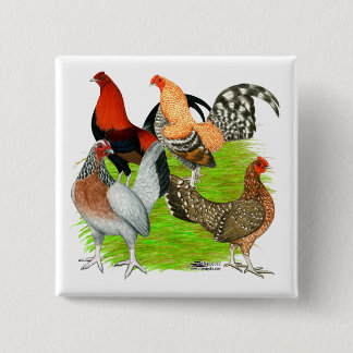 Old English Game Quartet Pinback Button