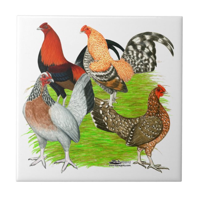 Old English Game Quartet Tile (Front)