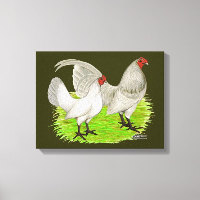 Old English Game Self Blue Canvas Print (Front)