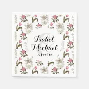 Old English Garden Vintage Floral Pattern Napkins