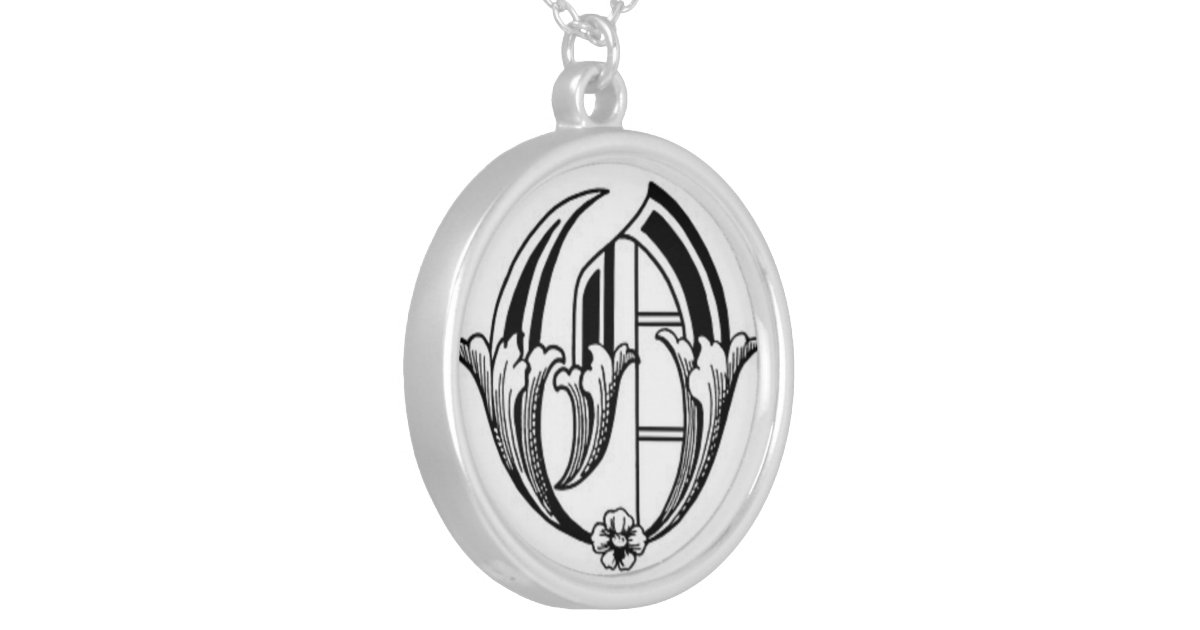 Old English Initial O Necklace | Zazzle