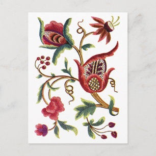 Old English Jacobean Embroidery Postcard