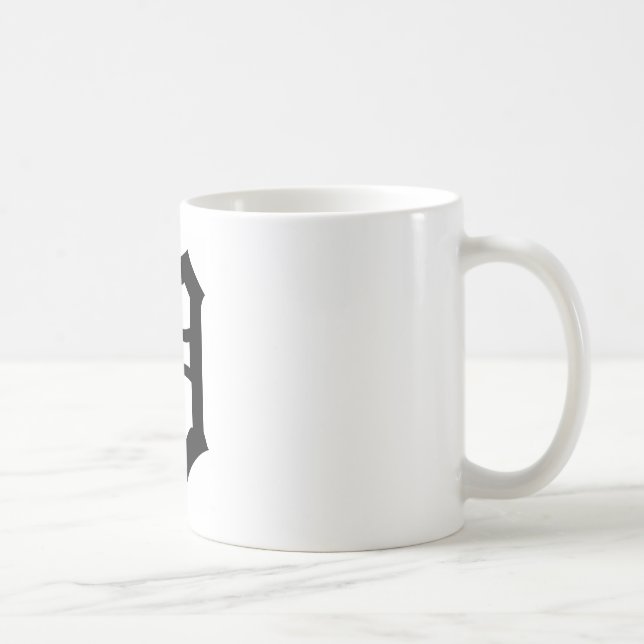 Old English Letter D Coffee Mug (Right)