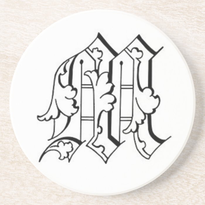 Old English Letter M Coaster