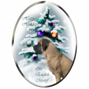 Old English Mastiff Christmas Gifts Ornament