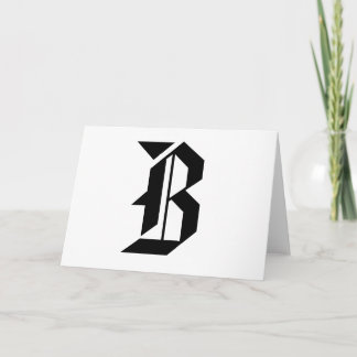 Old English Monogram B Customizable Note Card