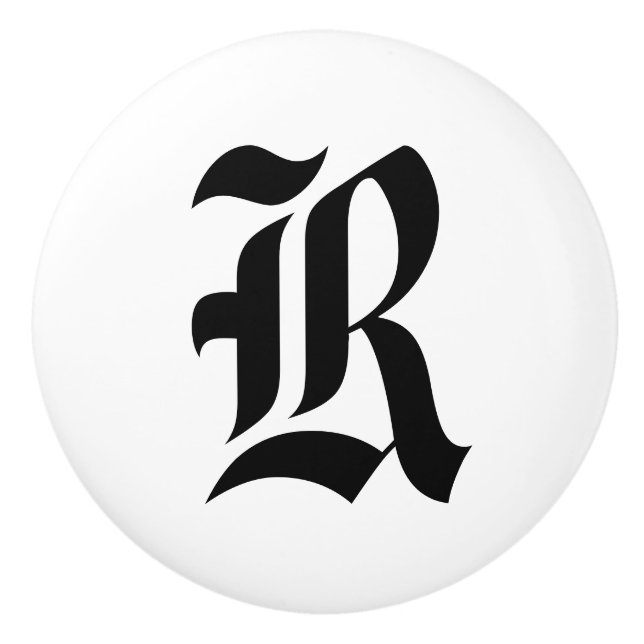 Old English Monogrammed Drawer Knobs (Front)