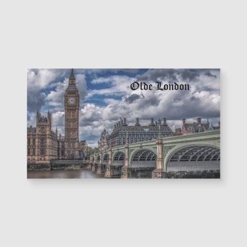 Old English Parliament and London Bridge Print