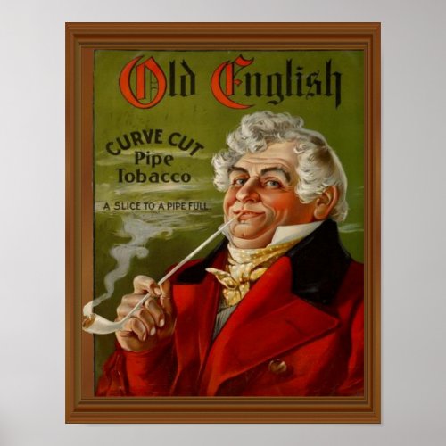 Old English Pipe Tobacco Vintage Ad Poster