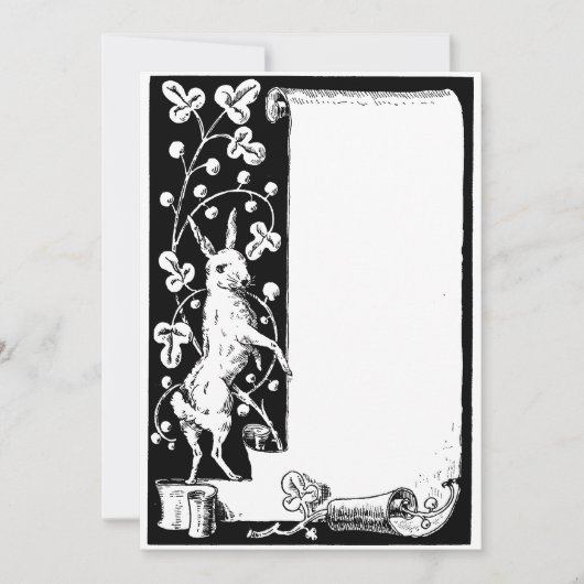 Old English rabbit and scroll (Front)