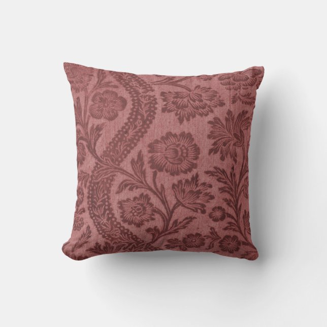 Old English Rose Pattern Pillow (Front)
